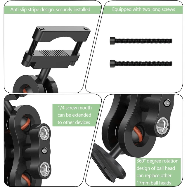 Alt view image 5 of 5 - RNVEASS Dash Cam Mount,Aluminum Rearview Mirror Bracket Installation Kit