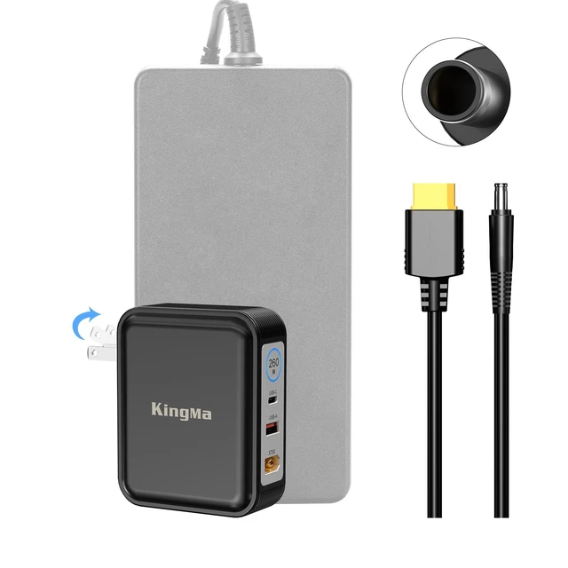 Alt view image 2 of 5 - KingMa 260W GaN Laptop Charger for Acer Nitro 5 Predator Helios 300 Neo 16