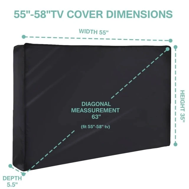 Alt view image 2 of 5 - Outdoor TV Cover 56 to 58 inch Weatherproof,Waterproof TV Cover for Outside