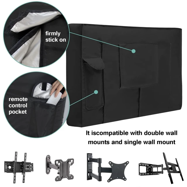 Alt view image 3 of 5 - Outdoor TV Cover 56 to 58 inch Weatherproof,Waterproof TV Cover for Outside