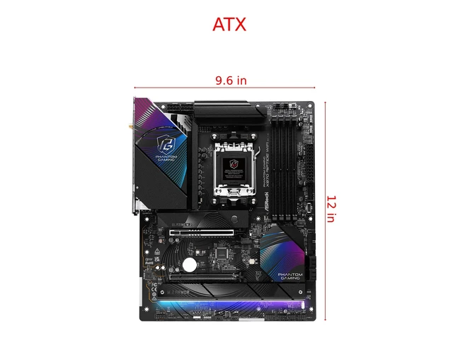 Alt view image 2 of 5 - ASRock Phantom Gaming X870 Riptide WiFi 7 AMD Ryzen Socket AM5 ATX Motherboard DDR5 DIMMs 8000 MHz 256 GB USB4 M.2 SATA3 6.0 Gb/s