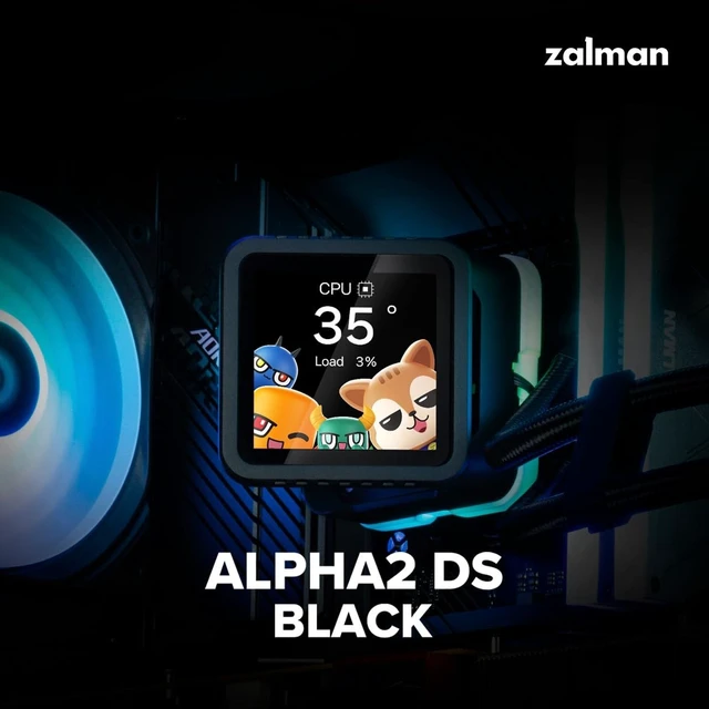 Alt view image 2 of 5 - Alpha 2 DS 360 AIO Liquid CPU Cooler, 2.73" LCD Display, AM5 / LGA1851