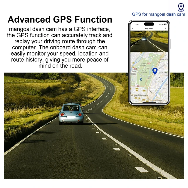 Alt view image 4 of 5 - GPS for mangoal Dash cam, Long Battery, Directly Plug in mangoal Dash cam