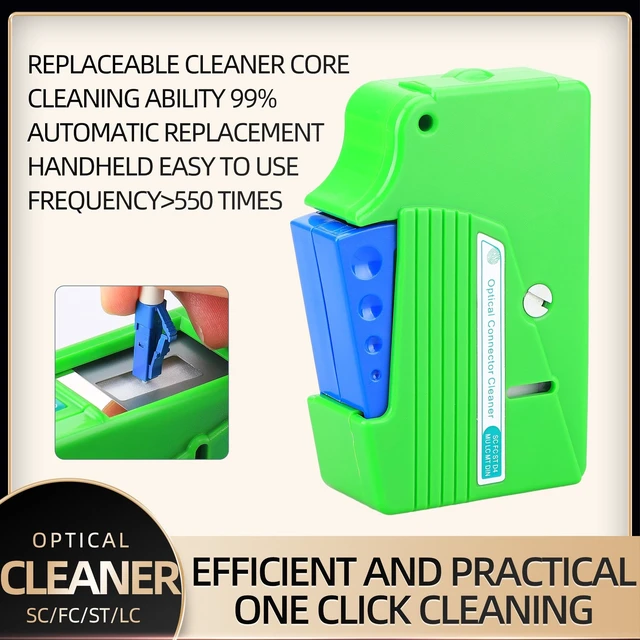 Alt view image 2 of 5 - Fiber Optic Cleaning Box for SC/LC/FC Connectors, Professional Fiber Adapter Port Cleaner Kit