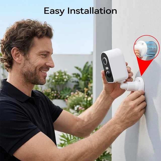 Alt view image 4 of 5 - KKB 4G LTE Cellular Security Camera Magnetic Mount, No WiFi Security Cameras Indoor Built-in SIM, 2K Wireless Outdoor Off-Grid Battery Cameras for RVs/Travel/Camping, Subscription Required