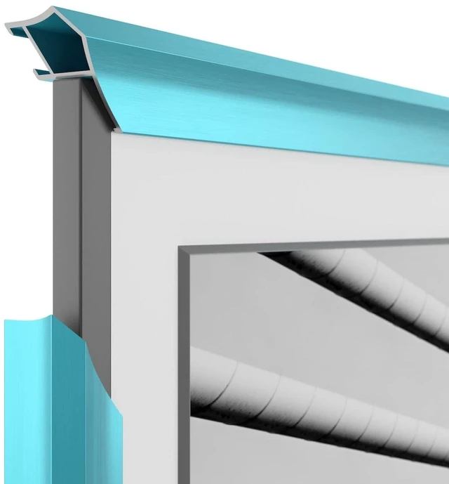 Alt view image 4 of 5 - Turquoise Prismatic 50" Deco TV Frame for Samsung The Frame/Pro TVs