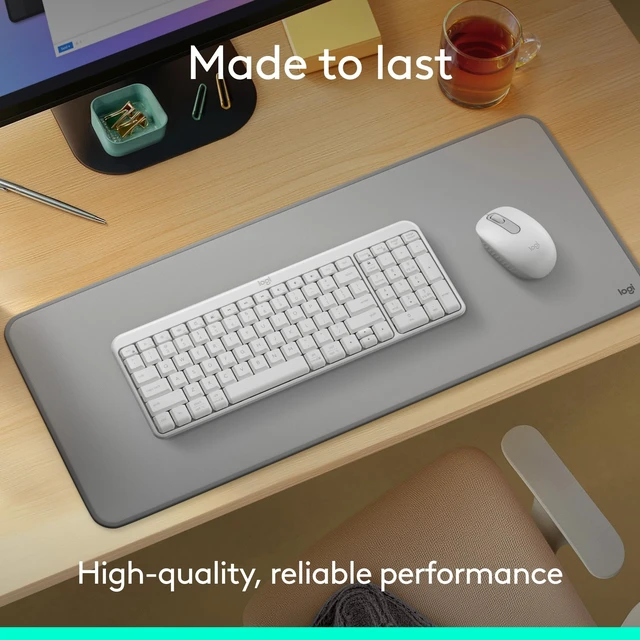 Alt view image 3 of 5 - Logitech MK250 Compact Wireless Bluetooth Keyboard and Mouse Combo - White