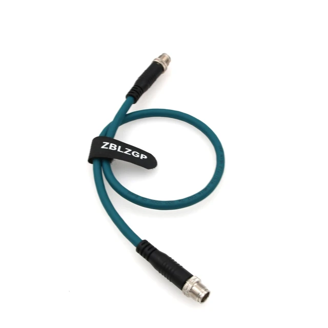Alt view image 2 of 5 - ZBLZGP M12 8 Pin X-Code Anti UV Cable, Ideal for Outdoor LED Display Installations, Street Lighting Networks and Outdoor Advertising Systems 50cm