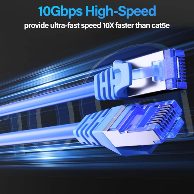 Alt view image 2 of 5 - TuokaJu Cat6 Ethernet Cable 10Gbps 10 ft (10 Pack), UTP Ethernet Cable Cat 6, Flexible Bare Copper Cat6 Cable, Cat 6 Network Cable for Server, Data Center, Blue