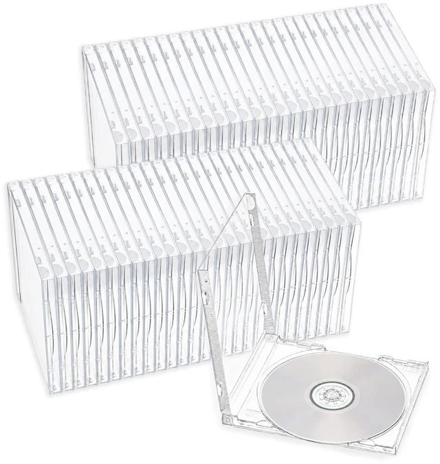 Main image of LEIFIDE 30 Pcs 10.4 mm CD Jewel Cases Plastic CD Cases, Clear