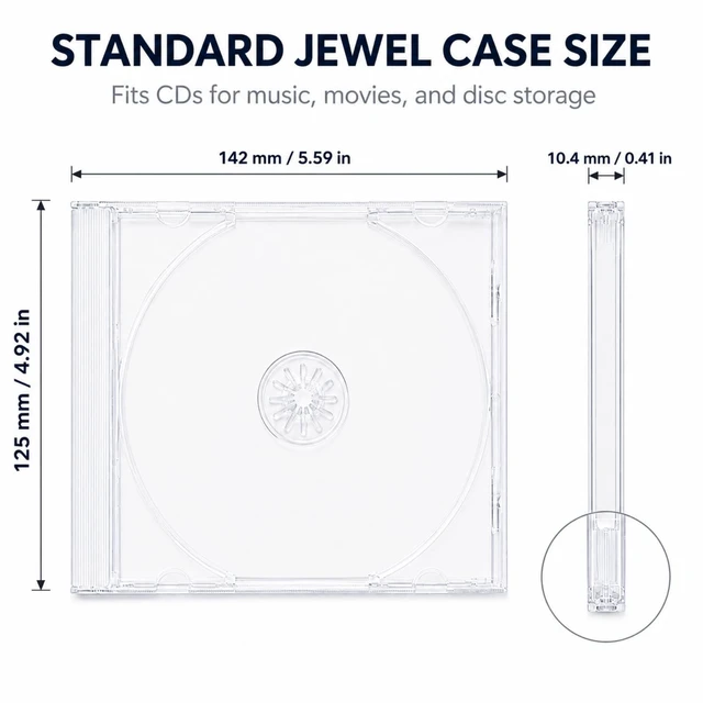 Alt view image 2 of 5 - LEIFIDE 30 Pcs 10.4 mm CD Jewel Cases Plastic CD Cases, Clear
