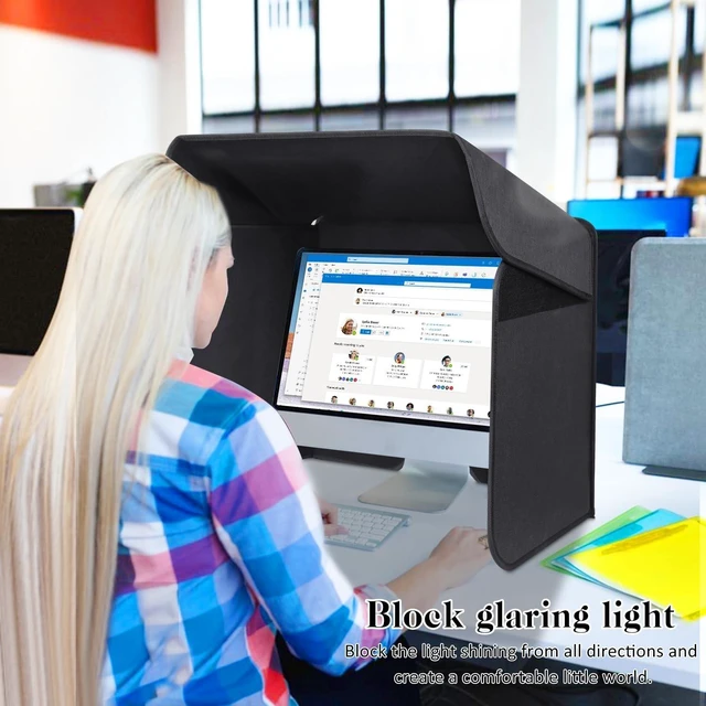 Alt view image 4 of 5 - 27 inch Display Monitor Hood Sunshade Desktop Computer Sunshade, Large