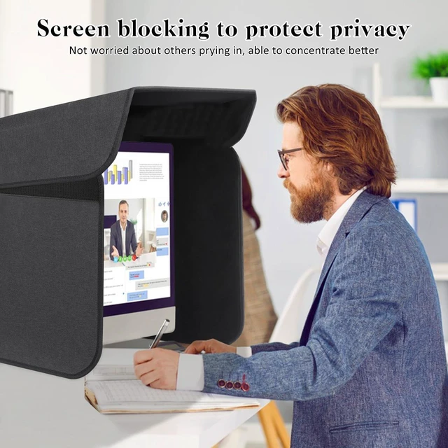 Alt view image 5 of 5 - 27 inch Display Monitor Hood Sunshade Desktop Computer Sunshade, Large