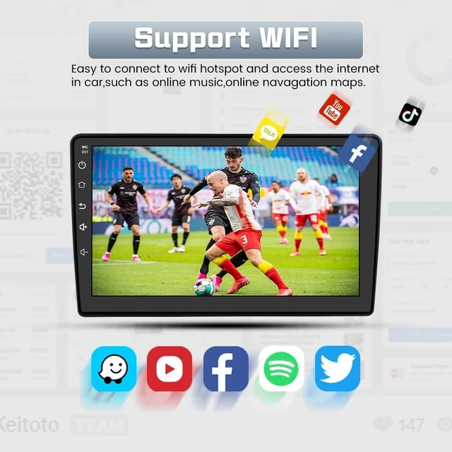 Alt view image 3 of 5 - Car Radio Stereo Upgrade for Jeep Wrangler JK 2007-2018 Dodge Ram Android 13 with Wireless CarPlay Android Auto
