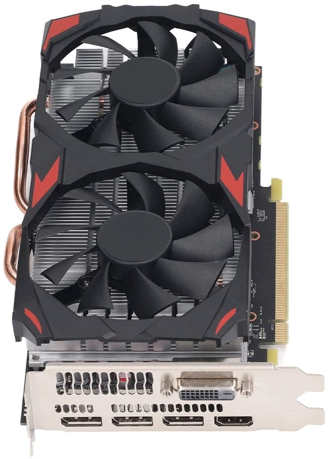 Alt view image 3 of 5 - RX580 8GB GDDR5 Graphics Card, 256Bit 1284MHz Core Frequency PCI Express 3.0 Gaming GPU with Cooling Fans, for PC