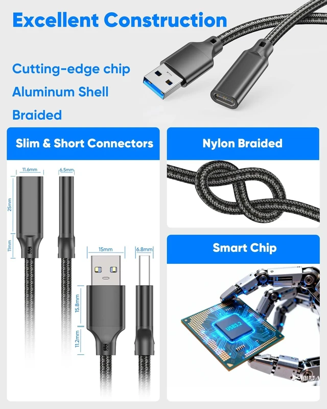 Alt view image 4 of 5 - URELEGAN USB C Female to USB Male Adapter 10-Pack, 10Gbps & 60W Charging