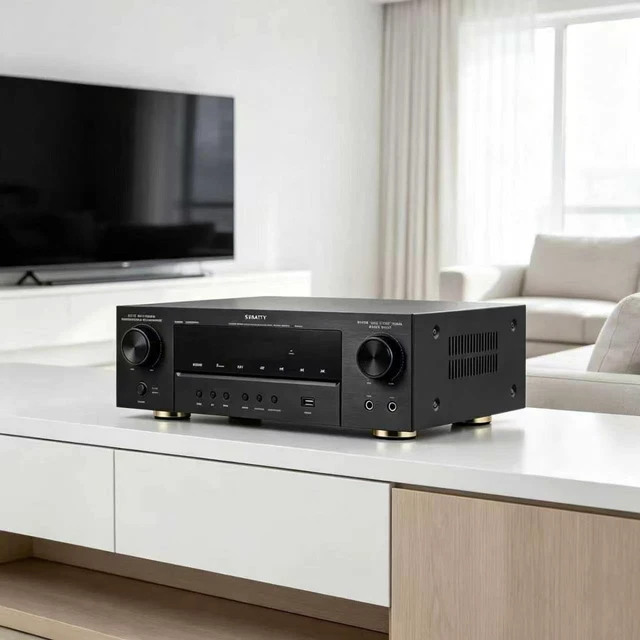 Alt view image 2 of 5 - SOBATTY 7.1 Channel AV Receiver ^^ Audio Amplifier with Subwoofer Output, Bluetooth Streaming ^^ Surround Sound System for TV, Home Stereo Receiver for Home Theater.