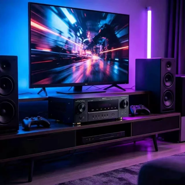 Alt view image 5 of 5 - SOBATTY 7.1 Channel AV Receiver ^^ Audio Amplifier with Subwoofer Output, Bluetooth Streaming ^^ Surround Sound System for TV, Home Stereo Receiver for Home Theater.