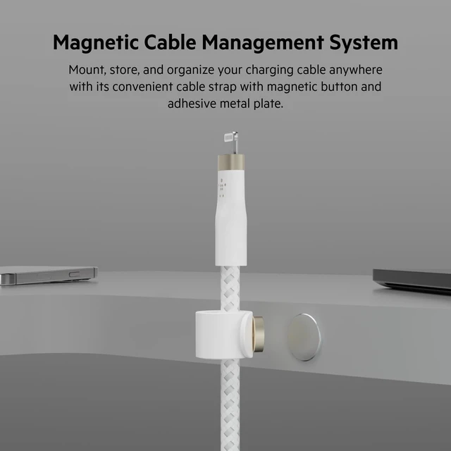Alt view image 4 of 5 - Belkin USB C to Lightning Braided Cable 9.9ft Fast iPhone Charger Cord
