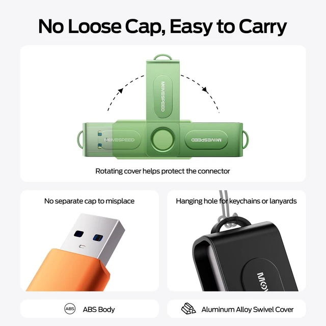 Alt view image 5 of 5 - MOVE SPEED 5 Pack 16GB USB Drive, USB 2.0 Thumb Drives Memory Stick Mixed Colors with Lanyards for Data Storage