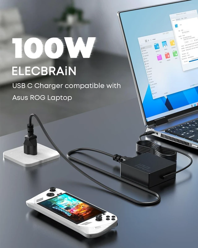 Alt view image 2 of 5 - BAJ 100W 65W USB C Charger Compatible with ASUS ROG Ally X Series