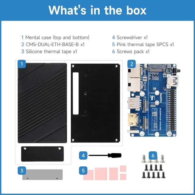 Alt view image 2 of 5 - KLAYERS Dual 2.5G Ethernet Mini-Computer Carrier Board Compatible with RPi CM5