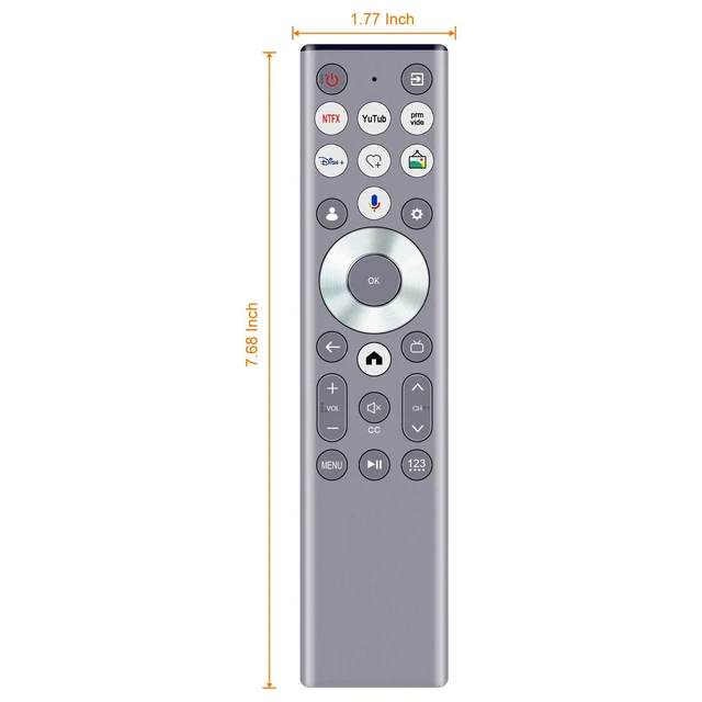 Alt view image 3 of 5 - ERF6G80H Replacement Voice Remote Control w Backlit Compatible for Hisense