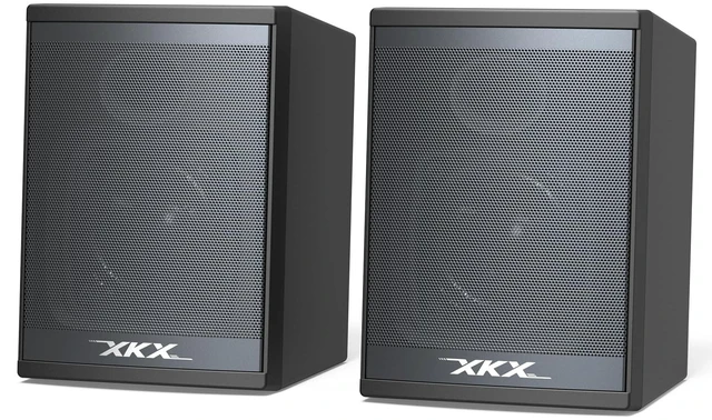 Main image of Computer Speakers for Desktop PC, External Speakers for Laptop Monitor, USB Plug-N-Play, Wired, Desk PC Gaming Speakers with 2.0 Stereo Loud Sound, Punchy Bass, Switchable L/R Channels, Volume Knob