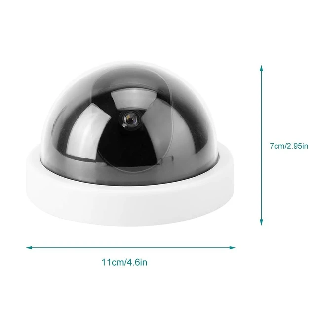 Alt view image 4 of 5 - Tbest Camera Factice Avec Led Interieur,Outdoor Camera Dummy Security Cameras,Surveillance Cameras 4Pcs Dome Simulation Camera Dummy Fake Security Camera with Flashing Led Light(White)