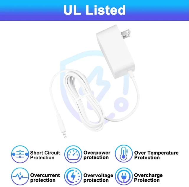 Alt view image 3 of 4 - Wcone 9.85Ft Long Power Cord for Apolosign 15.6-inch Digital Calendar