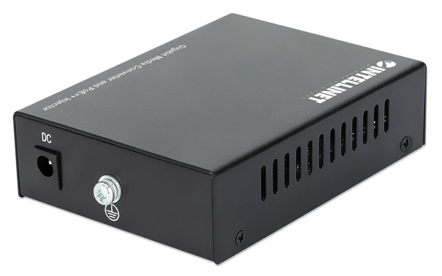 Alt view image 4 of 5 - Intellinet Gigabit Media Converter with PoE++ Injector, 90W, SFP Slot