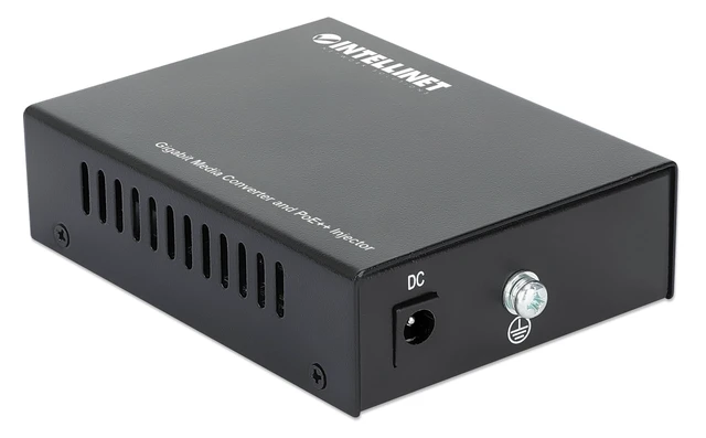 Alt view image 5 of 5 - Intellinet Gigabit Media Converter with PoE++ Injector, 90W, SFP Slot
