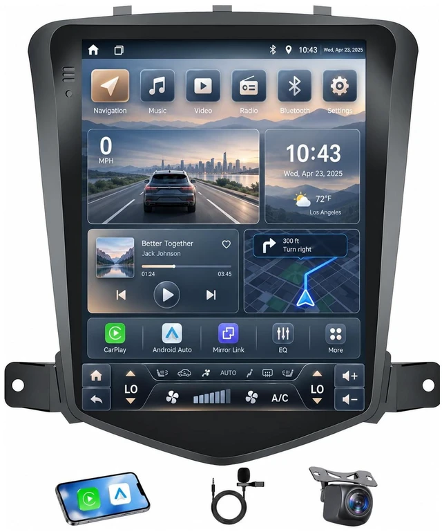 Main image of 8Core 4GB+64GB ROM Andriod 15 Car Radio for Chevy Cruze 2009-2015