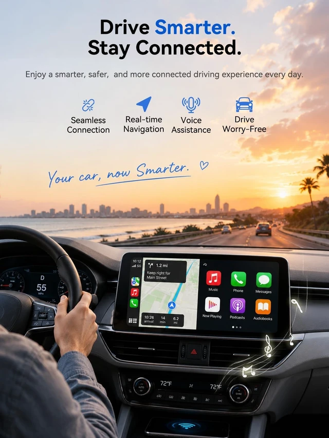 Alt view image 2 of 5 - Hyphoon Wireless CarPlay Adapter USB C, Android Auto Mini Dongle