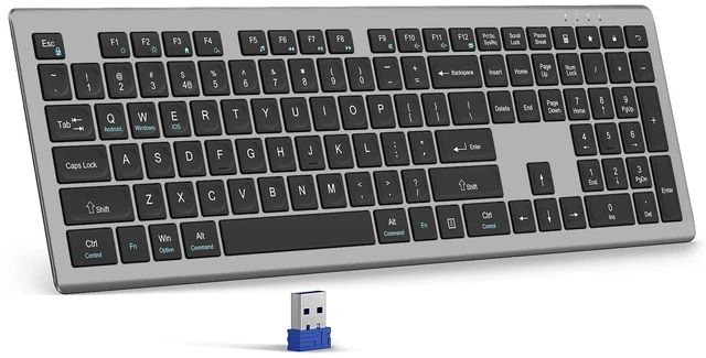 Main image of TECKNET Wireless Keyboard Rechargeable 2.4G, Slient Keyboard