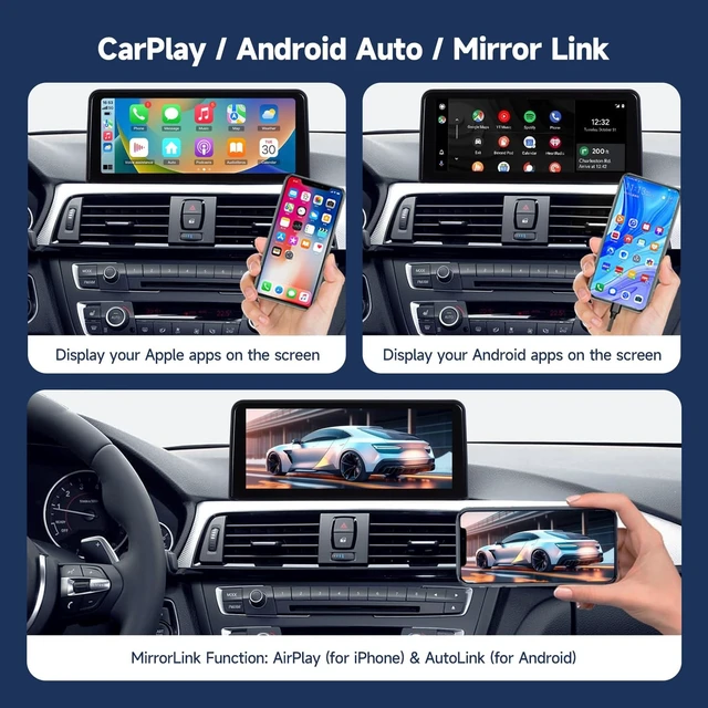 Alt view image 3 of 5 - Linux Screen 10.25 Inch Touchscreen Wireless CarPlay for BMW 3 Series 4 Series F30 F31 F32 F33 F34 F36 from 2012 to 2015 NBT Linux System Bluetooth GPS Navigation