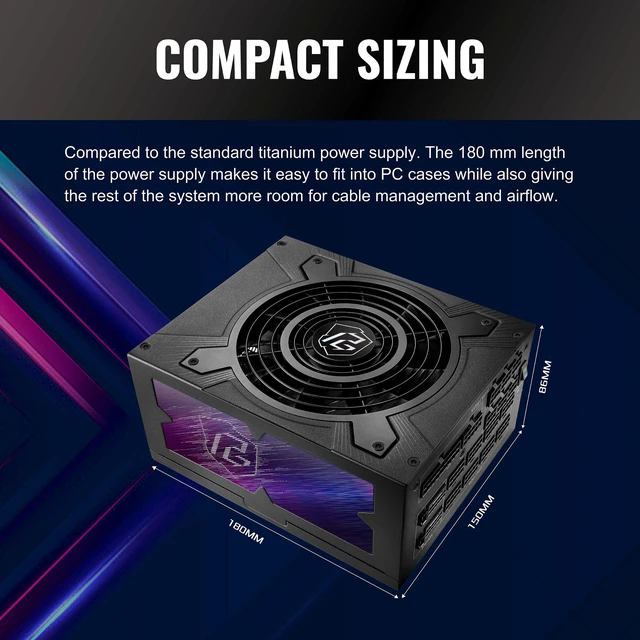 Alt view image 5 of 5 - ASRock PG 1600G ATX 3.1 1600W Power Supply PCle5.1 10 Years Warranty Fully Modular Japanese Capacitor Phantom Gaming PG-1600G 80 Plus Gold Cybenetics Platinum 12V-2x6 Cables