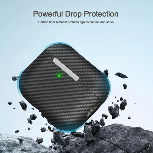 Alt view image 4 of 5 - memumi Case for AirPods Pro 3 2025 Carbon Fiber, Sturdy Durable Carbon Fiber 0.5 mm Thin Cover for AirPods Pro 3rd Generation Skin Case with Comfortable Grip Black/Gray