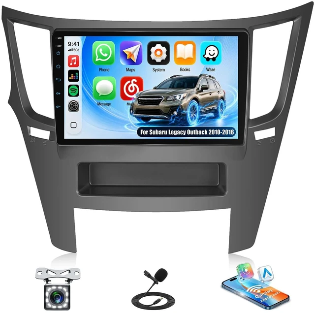 Main image of UNITOPSCI Car Stereo for Subaru Legacy Outback 2010-20169-inch IPS Screen with Wireless/Wired CarPlay & Android Auto, Mirror Link, Bluetooth, DSP, SWC, FM/RDS