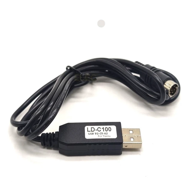 Alt view image 2 of 5 - USB to Mini Din 8-Pin Male Connector Straight RS232 CT-62 CAT Data Serial Cable 1.8M - LD-C100 Compatible with FT-100/817/857/897 Series Radios