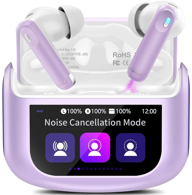 Main image of Active Noise Cancelling Ear Buds 48H Wireless Earbuds with Touch Screen
