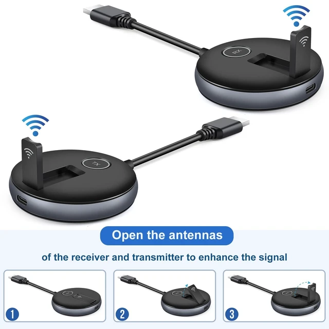 Alt view image 2 of 5 - Wireless HDMI G9R PRO Receiver Only, Must Be Paired with G9R Pro Transmitter, Ideal for Extra RX or Replacement Use