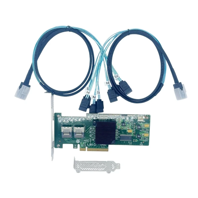 Alt view image 2 of 5 - SXTAIGOOD 9211-8I PCI Express 2.0 PCIe X8 IT Mode with 2*SFF-8087 SATA