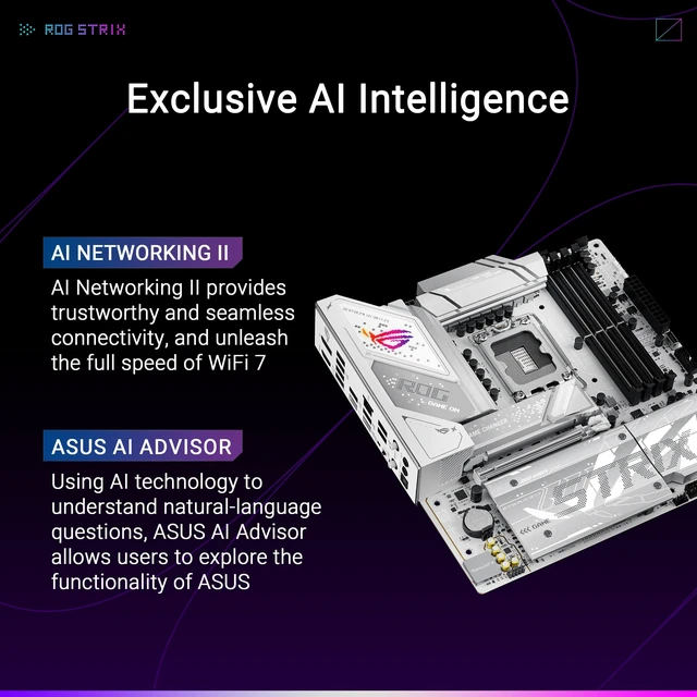Alt view image 2 of 5 - Asus Sparepart Rog Strix B860-G Gaming WiFi Intel B860 Lga 1851 (Socket, W129022458 (Intel B860 Lga 1851 (Socket V1) Micro ATX)