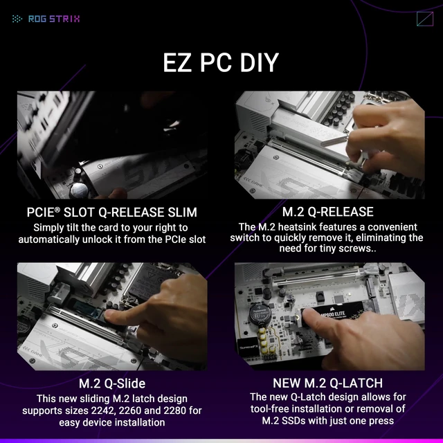 Alt view image 5 of 5 - Asus Sparepart Rog Strix B860-G Gaming WiFi Intel B860 Lga 1851 (Socket, W129022458 (Intel B860 Lga 1851 (Socket V1) Micro ATX)