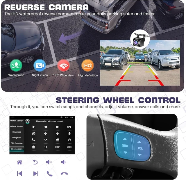 Alt view image 4 of 5 - 8 Core Android 15 Car Radio for Chevrolet Chevy Silverado 1500/2500/3500 2003-2006, Tahoe 2003-2006, GMC Sierra 2003-2006, Yukon 2004-2006, 7'' Stereo with Carplay&Android Auto^^5G WiFi^^1080P Camera