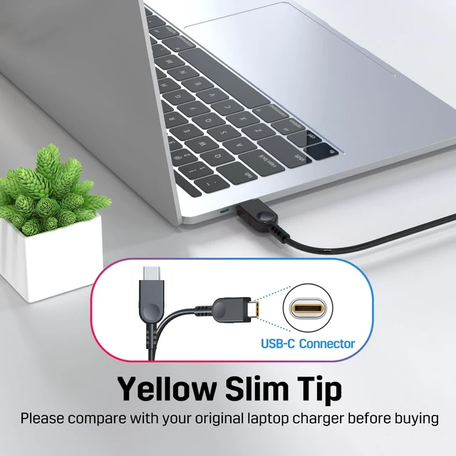 Alt view image 3 of 5 - New Slim 140W 20V 7A USB-C Type-C Laptop Charger Replacement for Lenovo Slim Pro 7 9, Yoga Pro 9 7, Yoga 9i, Yoga Slim 7 5, Legion 9, Legion Pro 5 5i 7 7i, ThinkPad Z16, Power Adapter Supply Cord