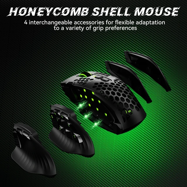 Alt view image 3 of 5 - SM809 Pro Tri-Mode MMO Gaming Mouse, 16 Custom Buttons & 24000 DPI