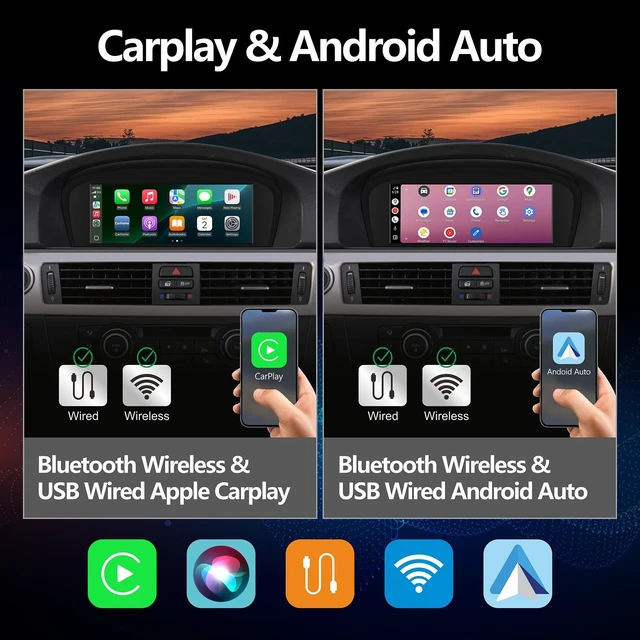 Alt view image 3 of 5 - Car Stereo for BMW E60 E90 E92 Radio with CarPlay Android Auto Upgrade CIC idrive System Screen for 3/5 Serie E61/E91/E93(2008-2013)