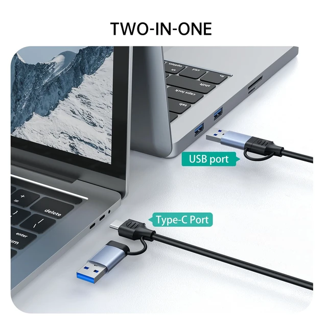 Alt view image 5 of 5 - MT-VIKI HDMI Splitter Extended Display for Dual Monitors/Multi-Monitor, 4K@30Hz & 1080P@60Hz, USB 3.0 & USB C Adapter to HDMI for Windows & Mac, Required Driver Installation